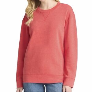 TIME AND TRU Red Lightweight Crewneck Sweatshirt